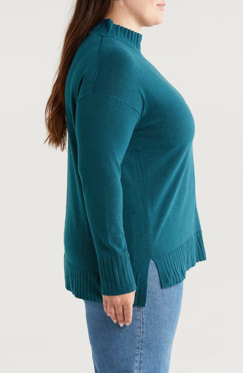 Shop Caslonr Caslon(r) Mock Neck Tunic Sweater In Teal