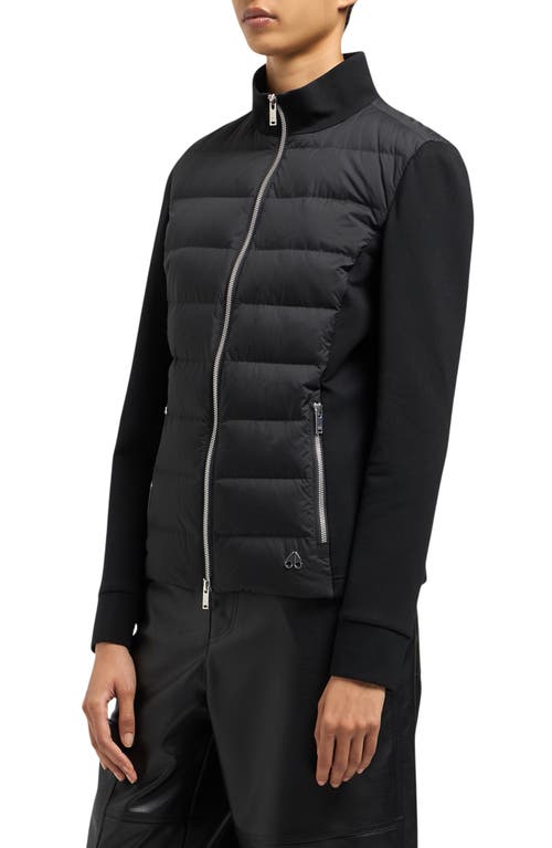 Moose Knuckles Naomi 800 Fill Power Down Hybrid Jacket In Black