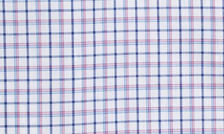 Tallia Kids' Plaid Long Sleeve Button-up Shirt In White/ Pink