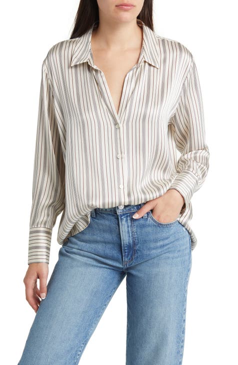 Dorian Stripe Silk Shirt