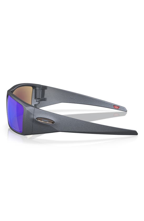 Shop Oakley Heliostat 61mm Prizm™ Polarized Rectangular Sunglasses In Sapphire