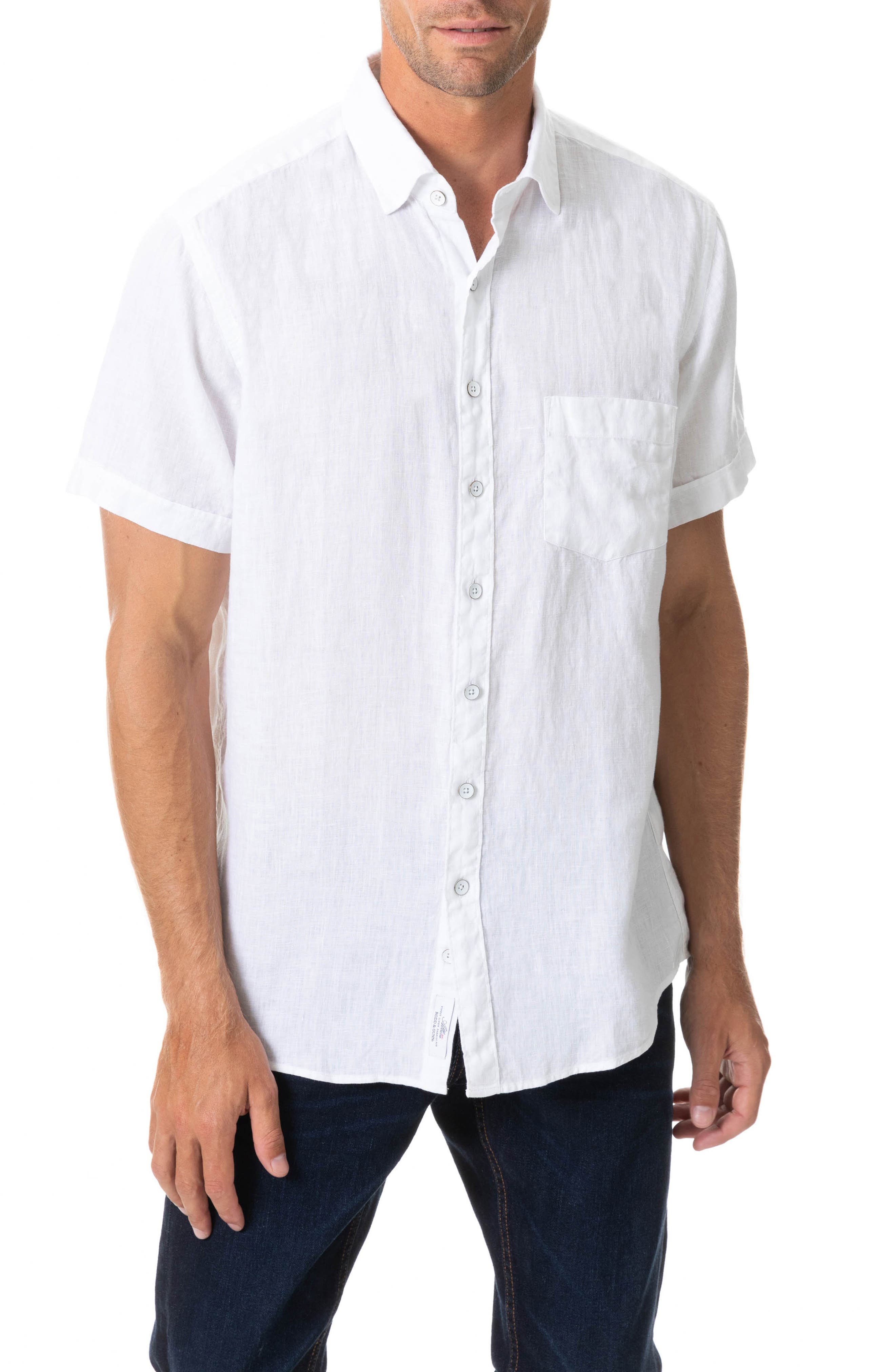 2x New Mens Short Sleeve Shirt Button Plain Smart Formal Business Work Dress Top 