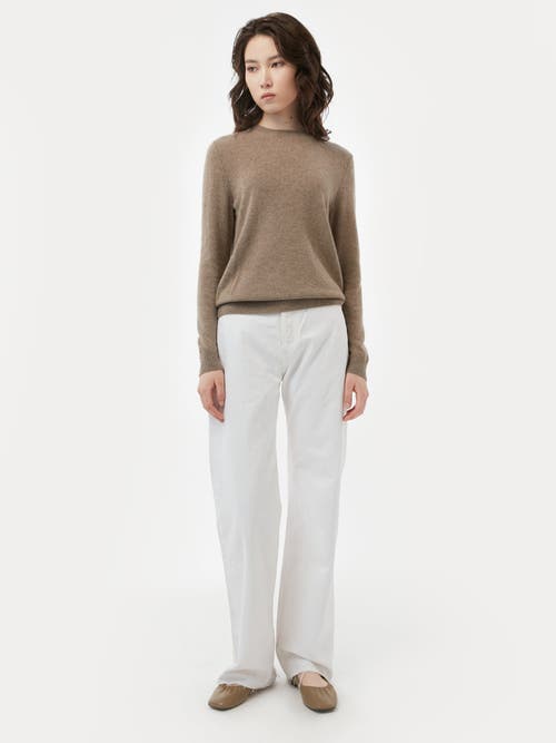 Gobi Cashmere Cashmere Hat And Sweater Set In Taupe
