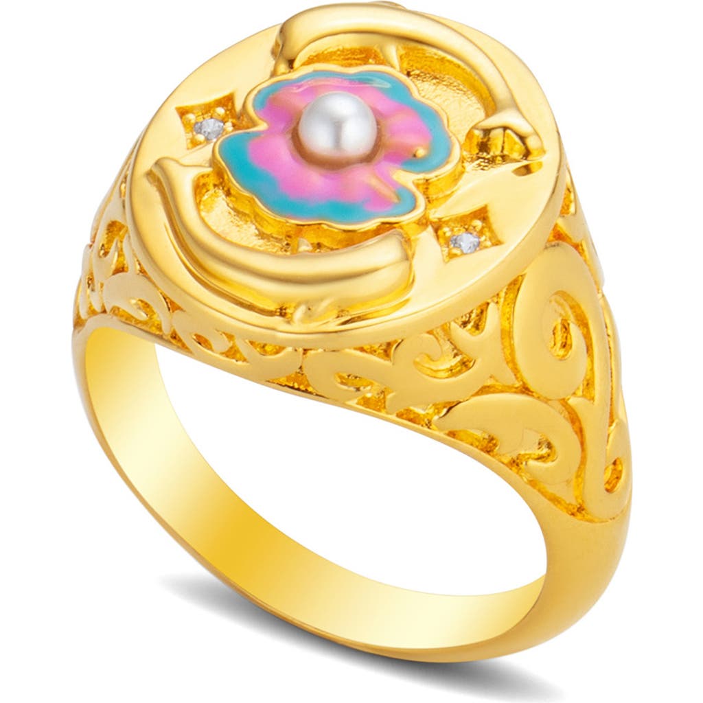 July Child Lady Neptune Signet Ring In Gold
