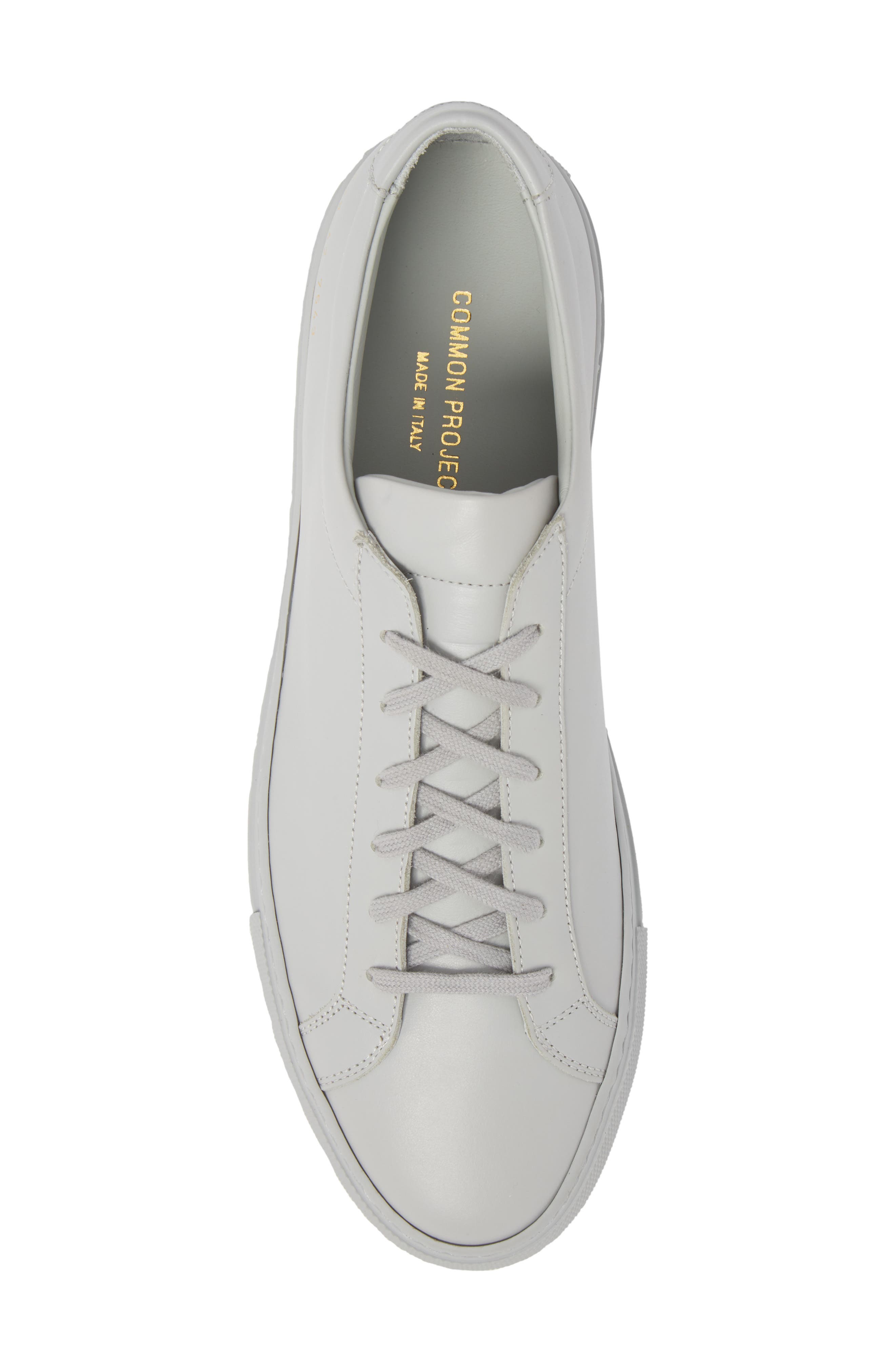 Common Projects Original Achilles Sneaker in Grey Leather at Nordstrom, Size 7Us