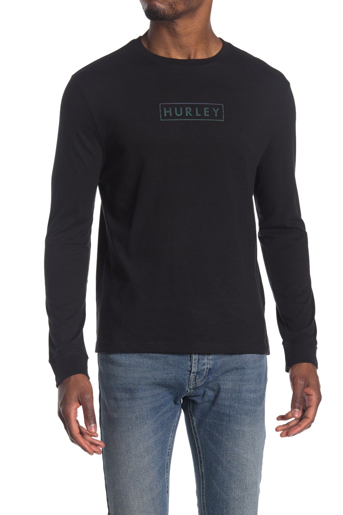 New Hurley long sleeve tee T shirt boys baby infant solid gray logo size 4T