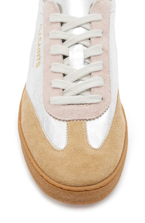 Shop Allsaints Thelma Sneaker In Silver/rose Pink