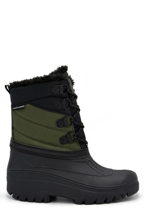 Polar Range Decker Faux Fur Lined Snow Boot In Olive