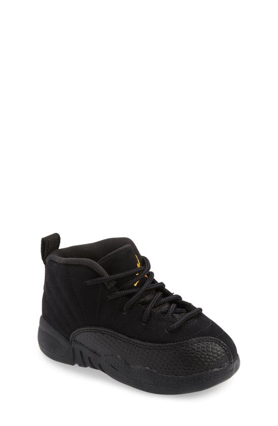 Jordan Air 12 Retro Basketball Sneaker In Black/ Taxi