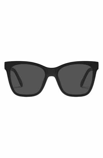 Quay Quay After Party Womens Square Sunglasses in Black
