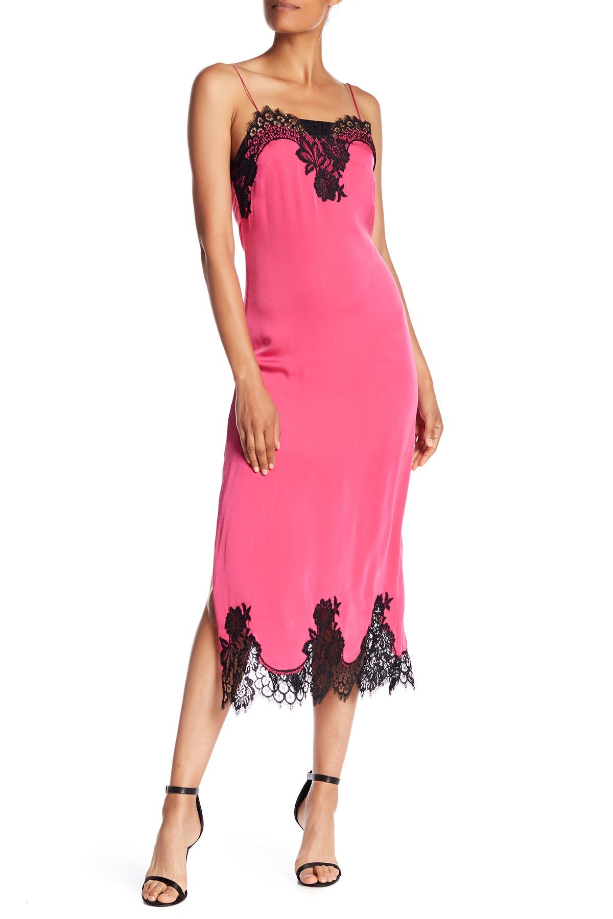 alice and olivia pink lace dress