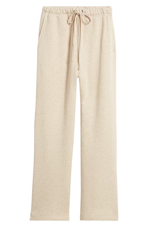 Shop Elwood Core Organic Cotton Straight Leg Sweatpants In Oatmeal