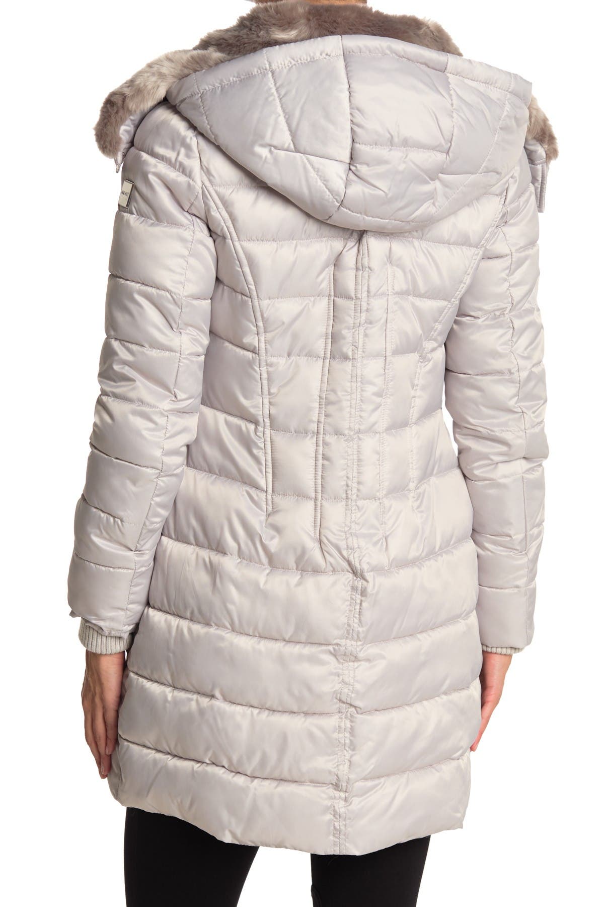 Nine West Faux Fur Lined Hood Puffer Jacket Nordstrom Rack 