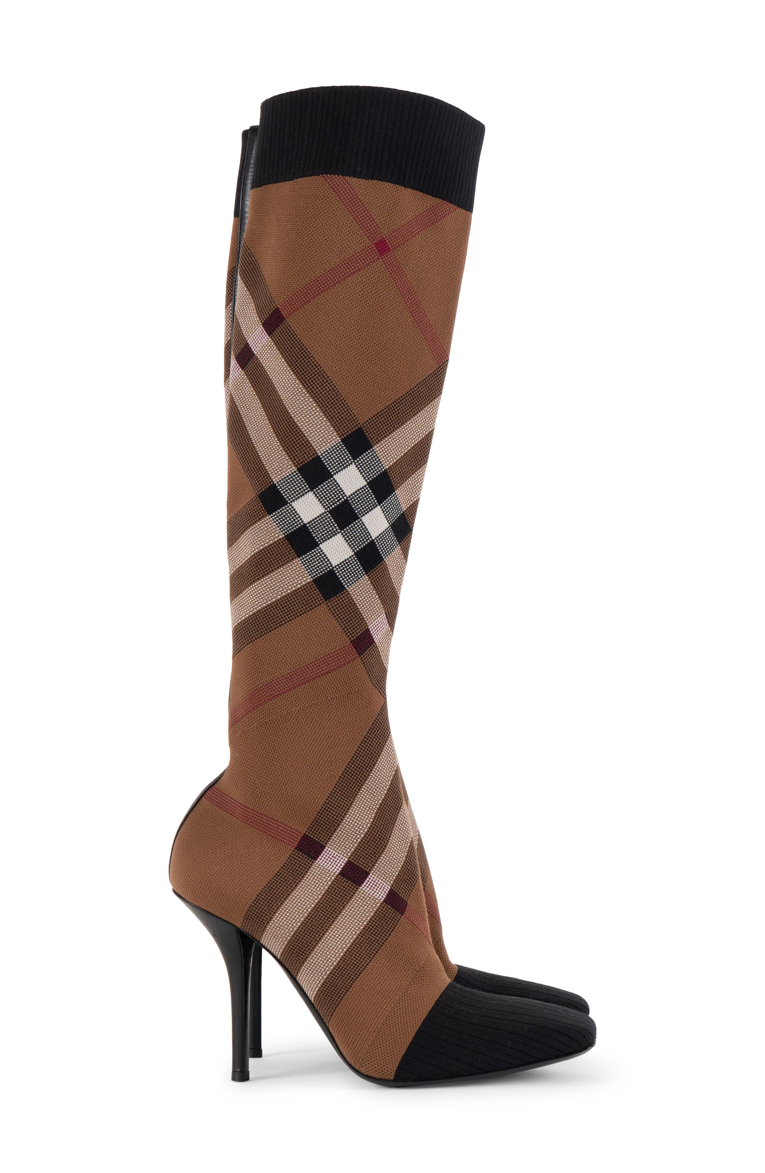 knee high burberry boots