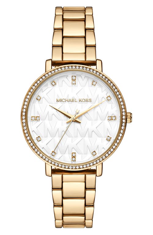 Michael Kors Pyper Crystal Embellished Bracelet Watch