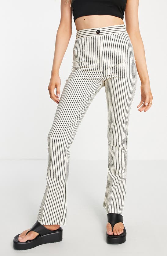 TOPSHOP CO-ORD FLARED STRIPE PANTS