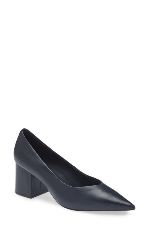 Shop Jeffrey Campbell Hourglass Pointed Toe Pump In Navy