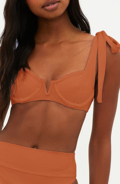 Beach Riot Blair Underwire Bikini Top In Brown