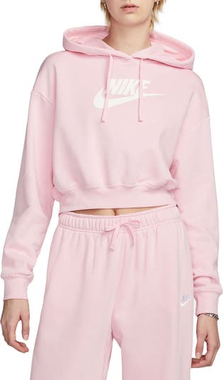 Nike Sportswear Club Fleece Crop Hoodie Sweatshirt Nordstromrack