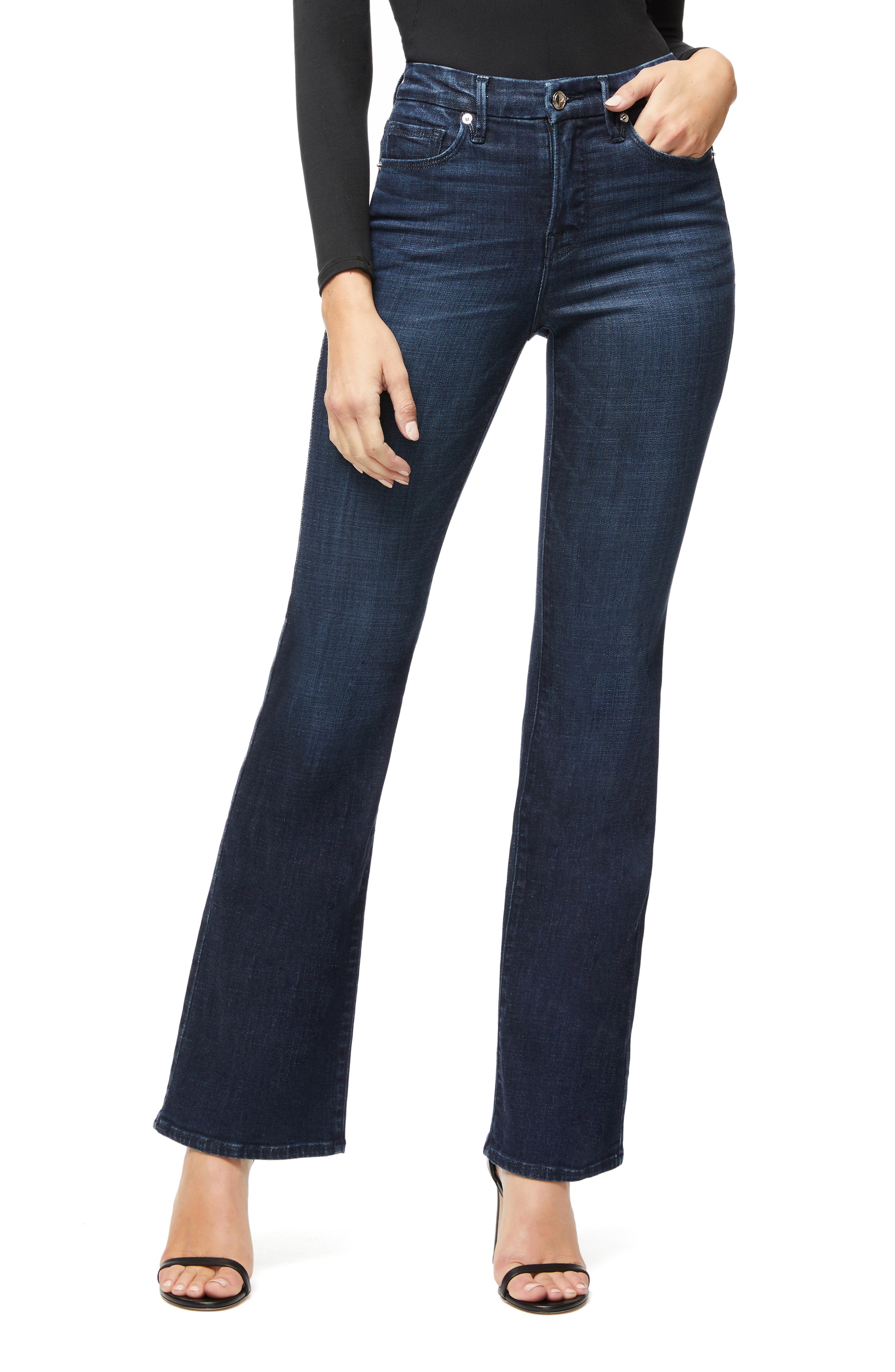 Good American Good Flare Jeans (Blue 025) (Regular & Plus Size) | Nordstrom