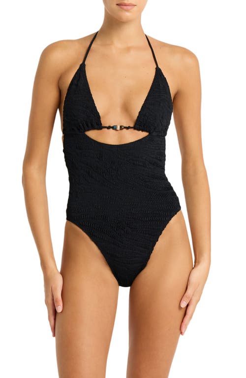 Bondeye Bond-eye Fowler Beaded One-piece Swimsuit In Black