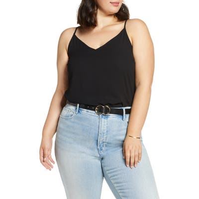 Plus Size Halogen V-Neck Camisole, Black