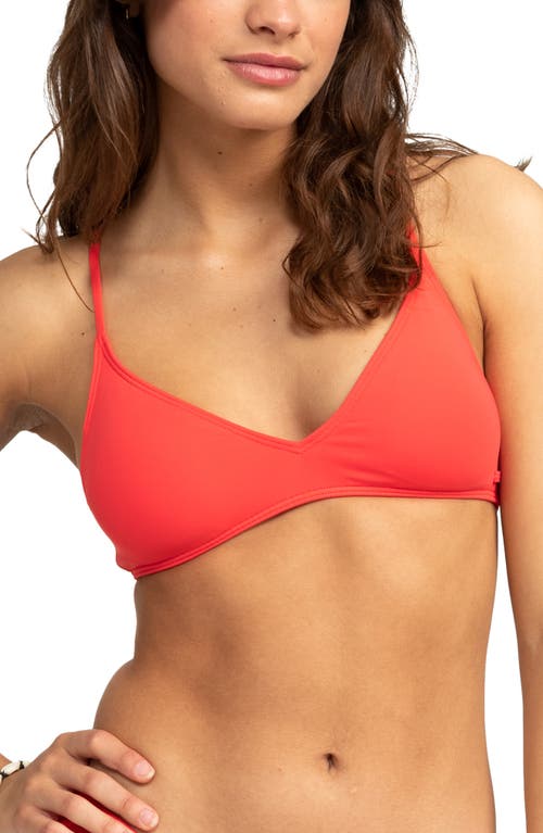 Beach Classics Athletics Triangle Bikini Top in Hibiscus