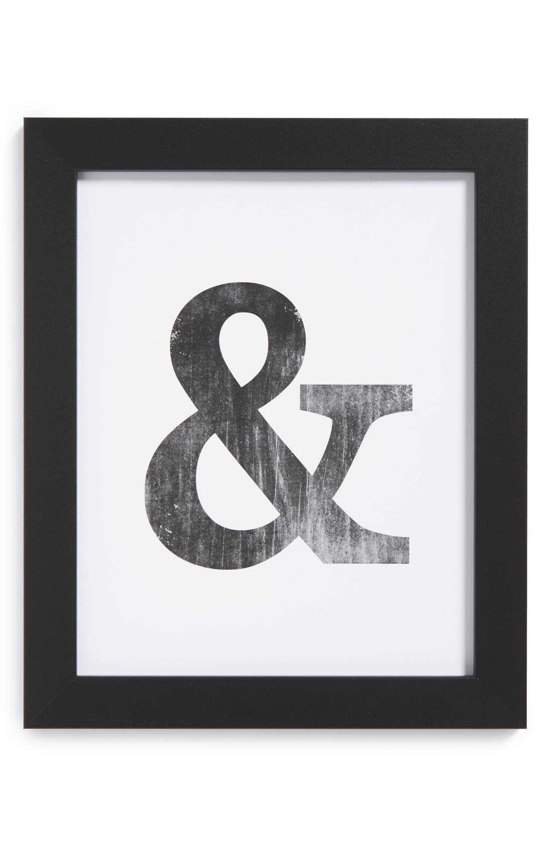 The Oyster's Pearl 'Ampersand' Framed Print Nordstrom