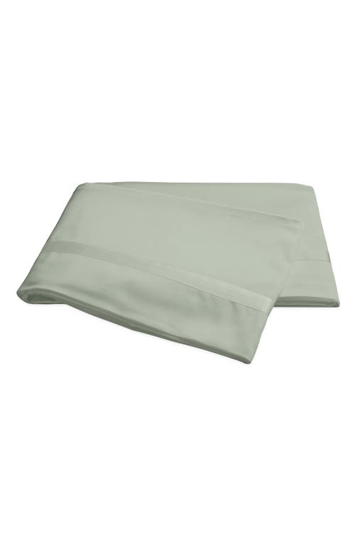 Matouk Nocturne 600 Thread Count Flat Sheet in Opal at Nordstrom