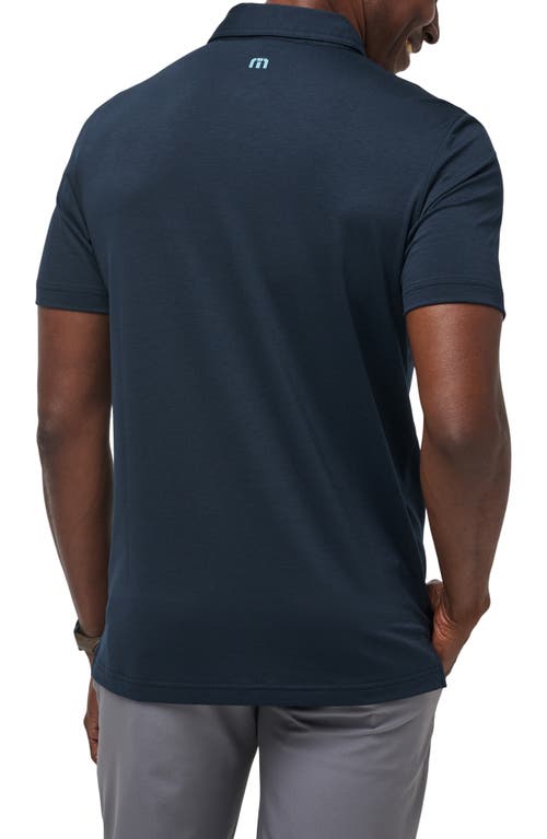 Shop Travismathew Bay Break Chest Stripe Polo In Total Eclipse