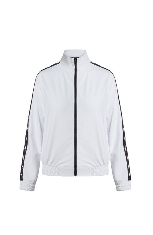 Bolt Track Jacket in White/black