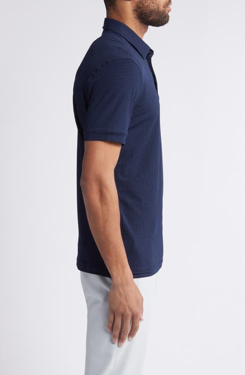 Shop Mizzen + Main Mizzen+main Copa Trim Fit Stripe Performance Polo In Navy Solid