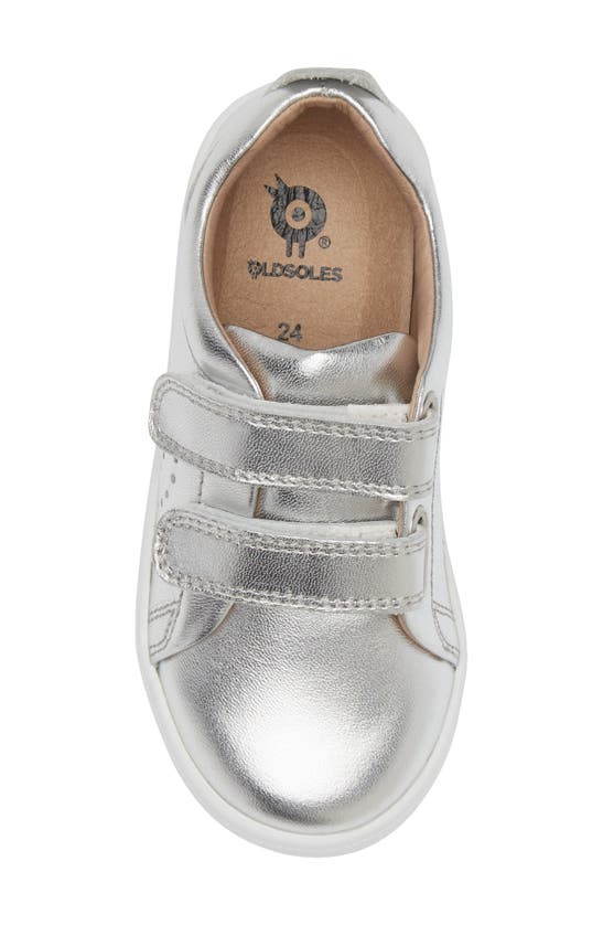 Shop Old Soles Kids' Leather Sneaker In Silver