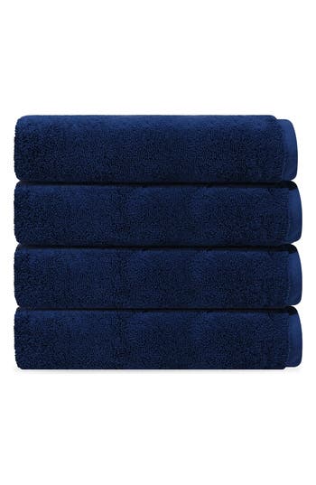 Shop Brooks Brothers Depera Puresoft 4-piece Turkish Cotton Towels Set In Navy