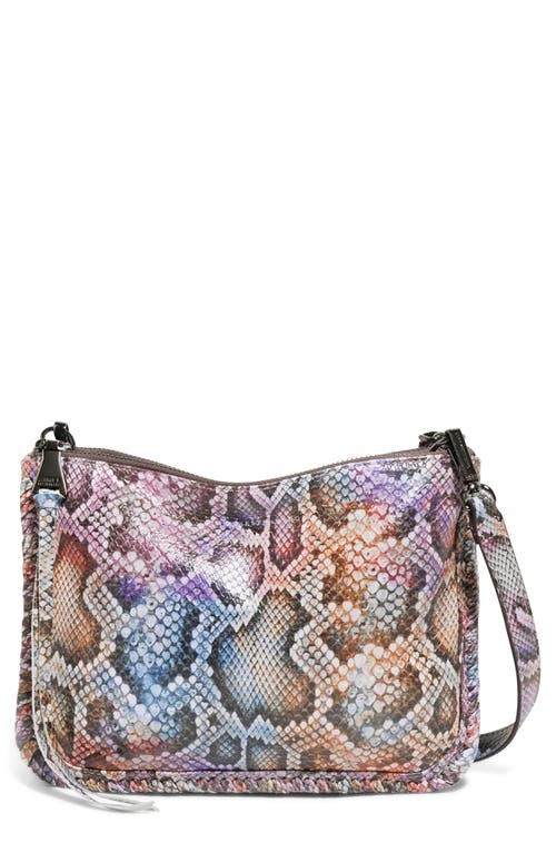 Famous Double Zip Leather Crossbody Bag in Ombre Cobra