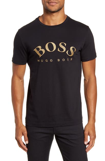 HUGO BOSS EMBROIDERED LOGO T-SHIRT