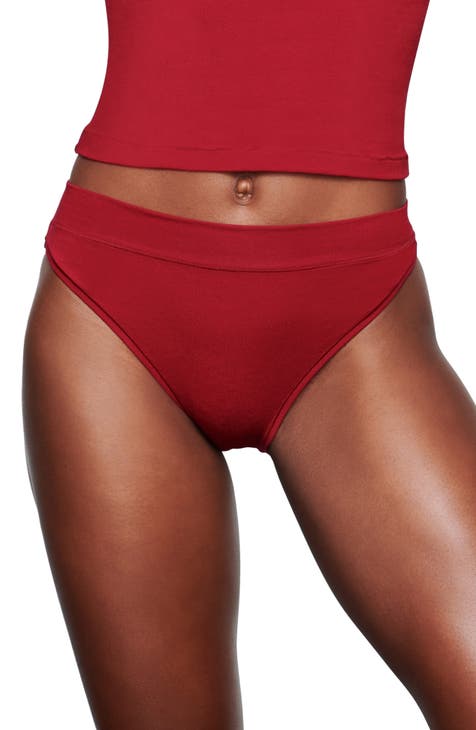 Plain Knoppers Cotton Red Thong Panty XL Size For Women at Rs 200