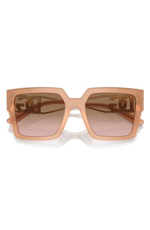 Dolce & Gabbana 53mm Gradient Square Sunglasses in Rose at Nordstrom