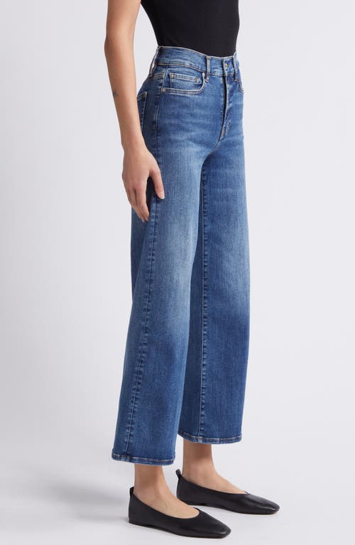 Shop Frame Le Pixie Slim Palazzo Wide Leg Jeans In Mermaid