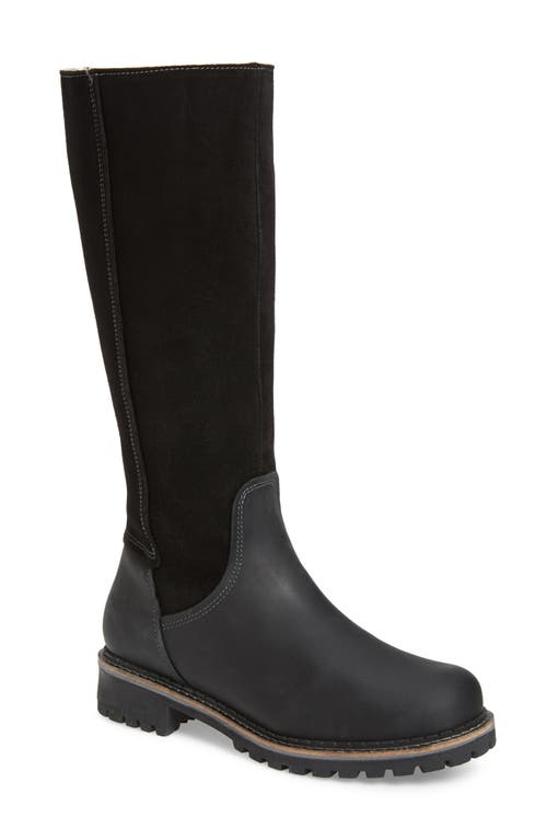 Hudson Waterproof Boot in Black Leather/Suede