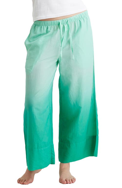 Papinelle Ombré Wide Leg Cotton Pajama Pants Spearmint at Nordstrom,