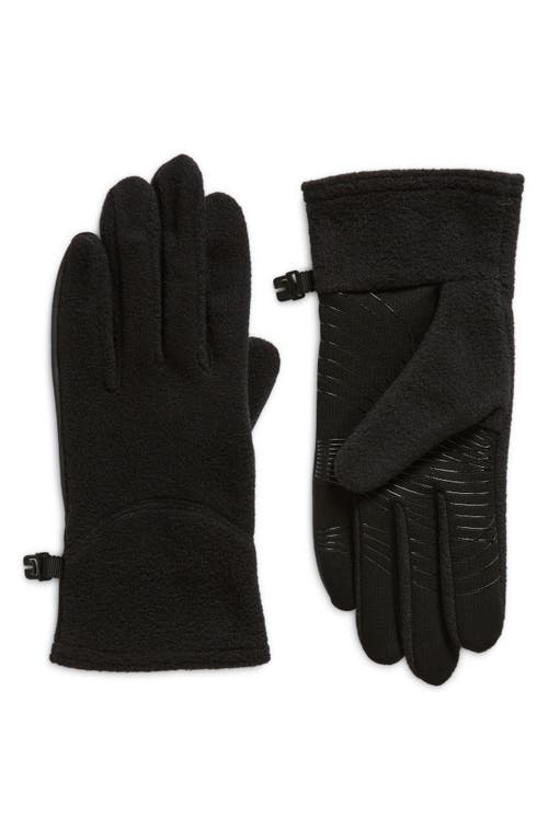 Recycled Fleece Gloves in Black