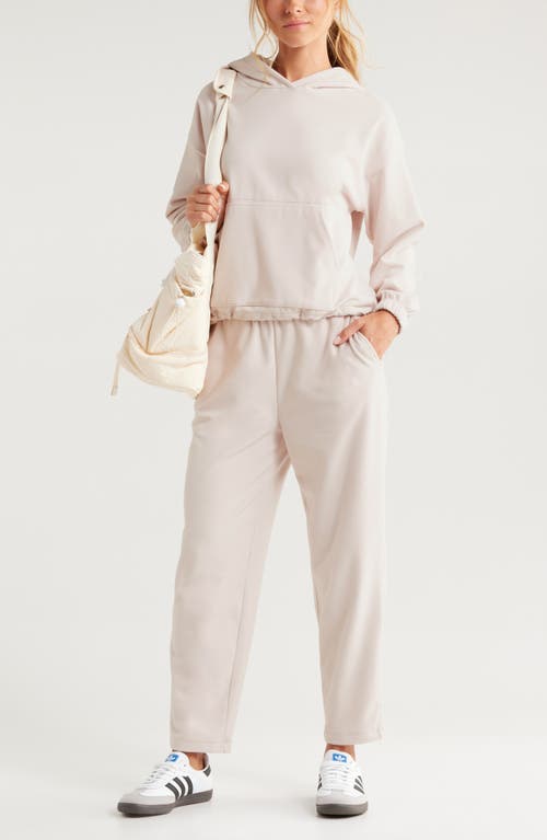 Shop Zella Micro Fleece Joggers In Pink Hush