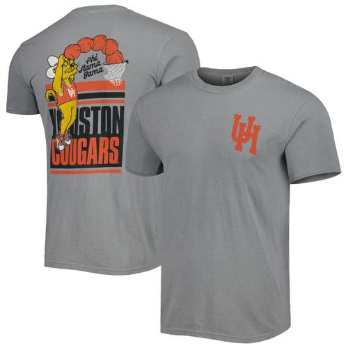 IMAGE ONE Men's Gray Houston Cougars Basketball Comfort Colors T-Shirt