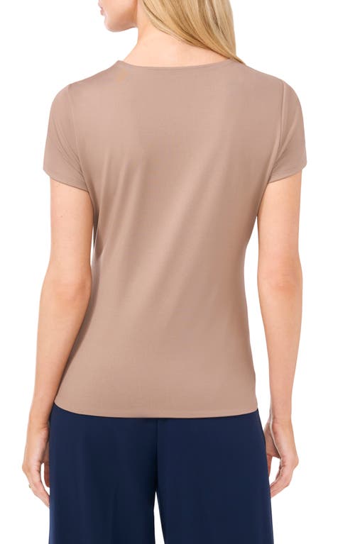 Shop Halogenr Halogen(r) Essential Compression T-shirt In Warm Ash Beige