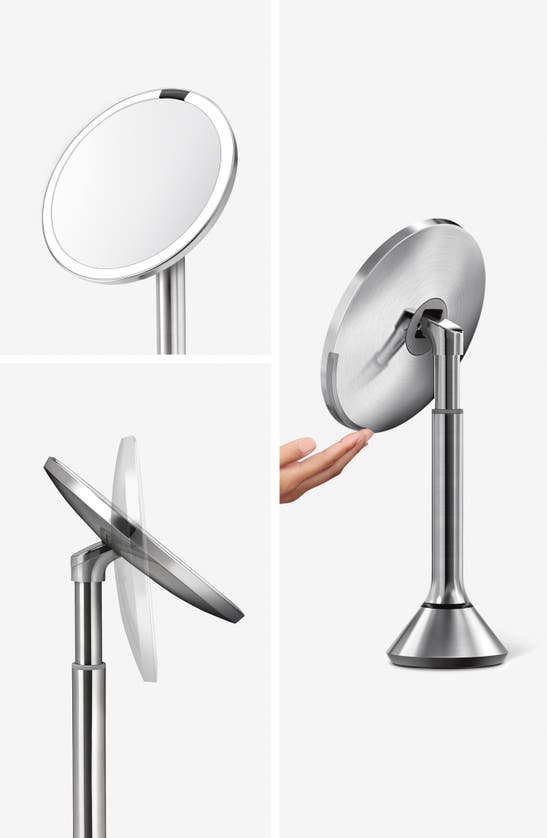Simplehuman 8-inch Sensor Rechargeable Tabletop Mirror In Brushed Stainless Steel