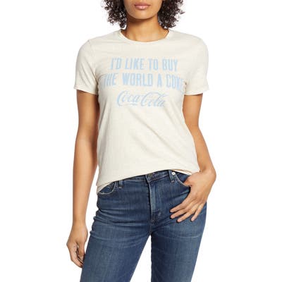 Lucky Brand Coca-Cola Slogan Graphic Tee, Ivory
