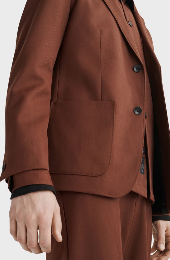 Rag & Bone Shift Wool Blend Twill Sport Coat In Soil