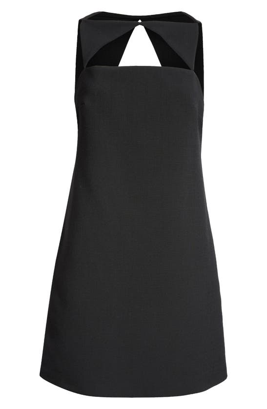 Shop Versace Cutout Sleeveless Dress In Black