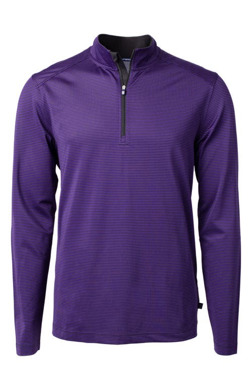 Cutter & Buck Virtue Piqué Quarter Zip Pullover In Purple